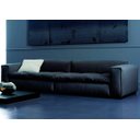 Ver imagem 1 de Sofá de 4 Lugares, Revestimento em Sarja Azul, 2,50m