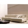 Sofá de 4 Lugares com Chaise, Revestimento Sarja Bege, 3,18m X 1,61m - 1