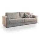 Ver imagem 1 de Sofá de 2 Lugares, Revestimento em Sued Aveludado Creme - Log015