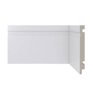 Rodapé de Poliestireno Santa Luzia 480 Branco 150mm X 16mm X 2400mm