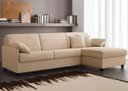 Ver imagem 1 de Sofá de 3 Lugares com Chaise, Revestimento Sarja Bege, 2,30 X 1,60m