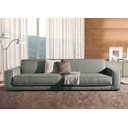 Ver imagem 1 de Sofá de 3 Lugares, Revestimento em Sarja Cinza, 2,66m