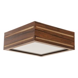 Luminária Decorativa Madeira Plafon Ilhota Nog 20cm:Pau Ferro - 5