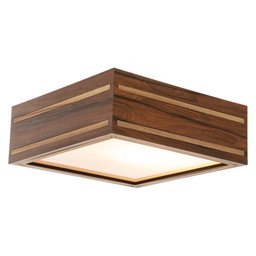 Luminária Decorativa Madeira Plafon Ilhota Nog 20cm:Pau Ferro - 8