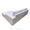 Sofá 5 Lugares com Chaise, Revestimento em Sarja Branca, Chaise Lado Direito, 3,20m X 1,70m - 5
