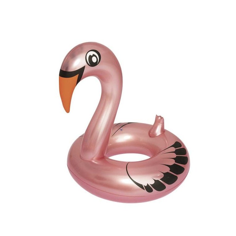 Boia Circular Cisne Perolado Rosa Mor