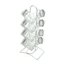 Ver imagem 1 de Porta Condimentos de Vidro Com Suporte de Metal 8 Peças Lyor