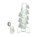 Ver imagem 3 de Porta Condimentos de Vidro Com Suporte de Metal 8 Peças Lyor