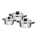 Ver imagem 1 de Jogo de Panela 3 Pcs Fundo Triplo Solar Alças Baquelite Tramontina