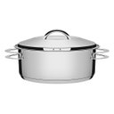 Ver imagem 1 de Caçarola Inox Rasa Solar 28cm 7,1l Fundo Triplo Tramontina