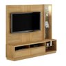 Home Theater Rack Para TV 65 Polegadas Sala Quarto 2 Portas 3 Prateleiras Espelho MDF Marrom - 2
