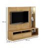 Home Theater Rack para Tv 65 Polegadas Sala Quarto 2 Portas 3 Prateleiras Espelho Mdf Marrom - 3