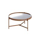 Ver imagem 1 de Mesa de Centro Pequena Aqua Cobre com Espelho Imcal Móveis 57cm