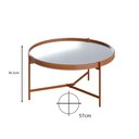 Ver imagem 2 de Mesa de Centro Pequena Aqua Cobre com Espelho Imcal Móveis 57cm
