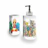 Kit Banheiro Saboneteira + Porta Escovas Porcelana Pokemon Squirtle Charmander Bulbasaur 400ml ( - 1