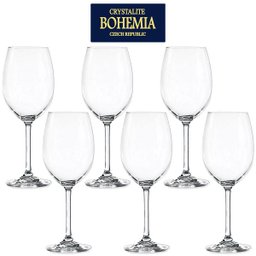 Jogo 6 Taças Vinho Cristal Anna Transparente 450ml Bohemia - 2 Jogo 6 Taças Vinho Cristal Anna Transparente 450ml Bohemia - 2