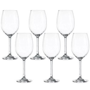 Jogo 6 Taças Vinho Cristal Anna Transparente 450ml Bohemia