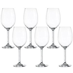 Jogo 6 Taças Vinho Cristal Anna Transparente 450ml Bohemia - 1 Jogo 6 Taças Vinho Cristal Anna Transparente 450ml Bohemia - 1