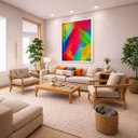 Ver imagem 3 de Quadro Canvas Abstrato Expressionista 90x60cm Mold Branca