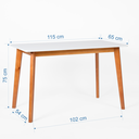 Ver imagem 3 de Mesa de Escritório Space 100% MDF 115cm Espresso Móveis Branco