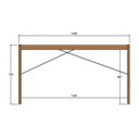 Ver imagem 3 de Mesa de Escritório Adrian 140cm Espresso Móveis Branca E Mel