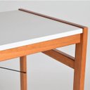 Ver imagem 6 de Mesa de Escritório Adrian 140cm Espresso Móveis Branca E Mel