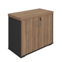Ver imagem 1 de Balcão para Escritório 2 Portas com Chave Pequeno Nogal/preto