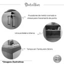 Ver imagem 7 de Balcão para Escritório 2 Portas com Chave Pequeno Nogal/preto
