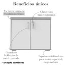 Ver mais imagens de Balcão para Escritório 2 Portas com Chave Pequeno Nogal/preto