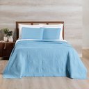 Ver imagem 3 de Cobre Leito Colcha Padrão Ternura 3 Peças Azul - 100% Poliéster