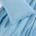 Ver imagem 5 de Cobre Leito Colcha Padrão Ternura 3 Peças Azul - 100% Poliéster
