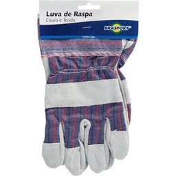 Par de Luvas de Proteção Segurança Raspa Tecido Ca 33038 Cinza/azul Brasfort - 3 Par de Luvas de Proteção Segurança Raspa Tecido Ca 33038 Cinza/azul Brasfort - 3