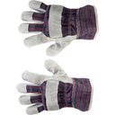 Ver imagem 1 de Par de Luvas de Proteção Segurança Raspa Tecido Ca 33038 Cinza/azul Brasfort