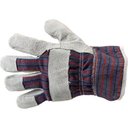 Ver imagem 2 de Par de Luvas de Proteção Segurança Raspa Tecido Ca 33038 Cinza/azul Brasfort