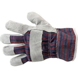 Par de Luvas de Proteção Segurança Raspa Tecido Ca 33038 Cinza/azul Brasfort - 2 Par de Luvas de Proteção Segurança Raspa Tecido Ca 33038 Cinza/azul Brasfort - 2