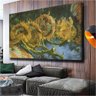 Quadro Decorativo Van Gogh Quatro Girassóis Cortados:90x60 cm/BORDA INFINITA - 2