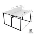 Ver imagem 3 de Escrivaninha Mesa Escritório 2 Lugares 120cm Industrial Branco
