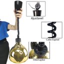 Ver imagem 2 de Lustre Pendente Rustico Luxo Cabo Espiral E27 Canopla Decoraçao Iluminaçao Mesa Mezanino Comida Alim