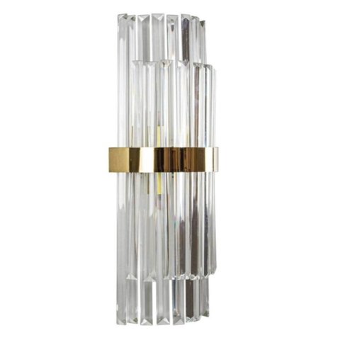 Arandela Karin - Ouro + Clear - 20x50cm - 2xg9 Starlux