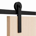 Ver imagem 3 de Porta Correr Lisa Mescla Trilho Aparente Concha 92x210 Direito Marrom Rodam