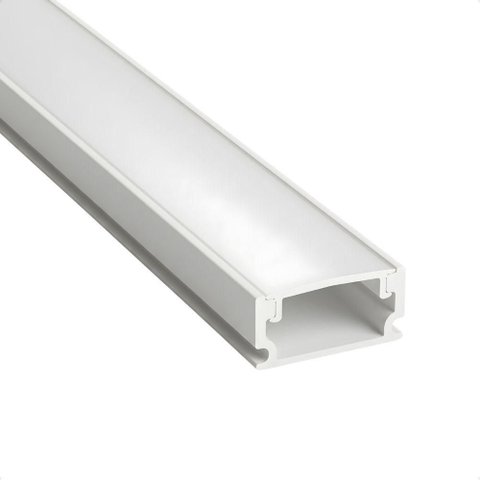 Perfil Sobrepor para Fita LED Axis 2 Metros para Iluminacao Linear Branco Taschibra