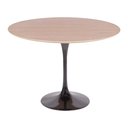 Ver imagem 1 de Mesa Saarinen Redonda Freijó 100cm - Base Preta