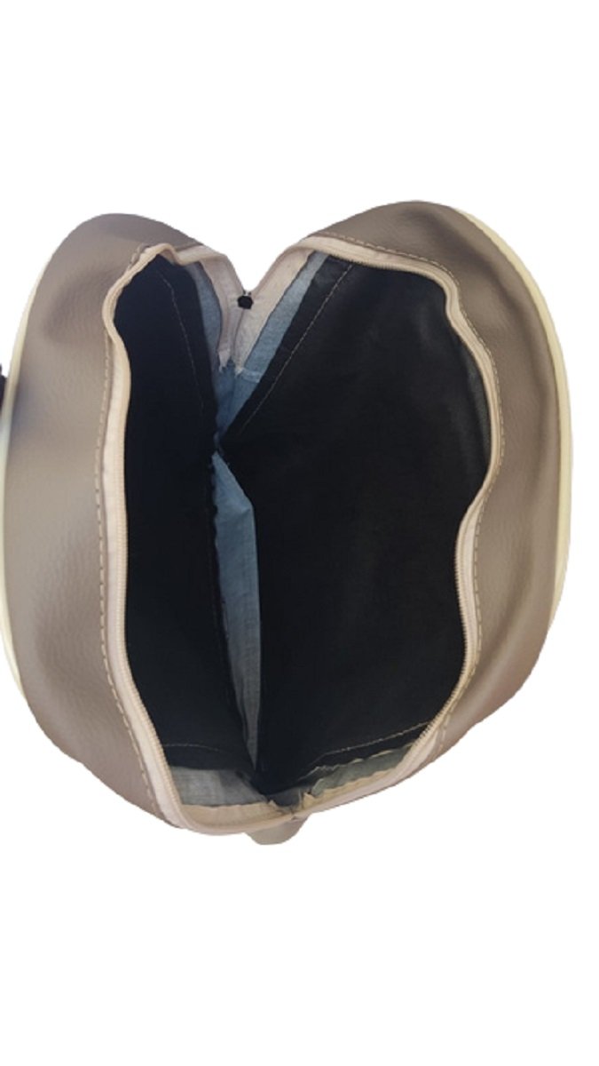 Mochila Bolsa Feminina Escolar Trabalho Passeio Lazer Casual Super Luxo Cáqui - 5