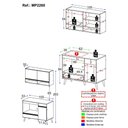 Ver imagem 4 de Armário de Cozinha Modulada Compacta 105cm com Balcão para Cooktop Veneza Multimóveis MP2260