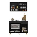 Ver imagem 5 de Armário de Cozinha Modulada Compacta 105cm com Balcão para Cooktop Veneza Multimóveis MP2260 