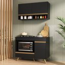 Ver imagem 1 de Armário de Cozinha Modulada Compacta 105cm com Balcão para Cooktop Veneza Multimóveis MP2260