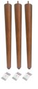 Ver imagem 1 de Kit de 3 Pé Palito 75cm Amendoa Marrom Claro + Chapinha Inclinada Metal