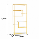 Ver imagem 6 de Estante Prateleira Estilo Industrial Organizador 6/4 Níveis Dourado