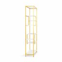 Ver imagem 4 de Estante Prateleira Estilo Industrial Organizador 6/4 Níveis Dourado