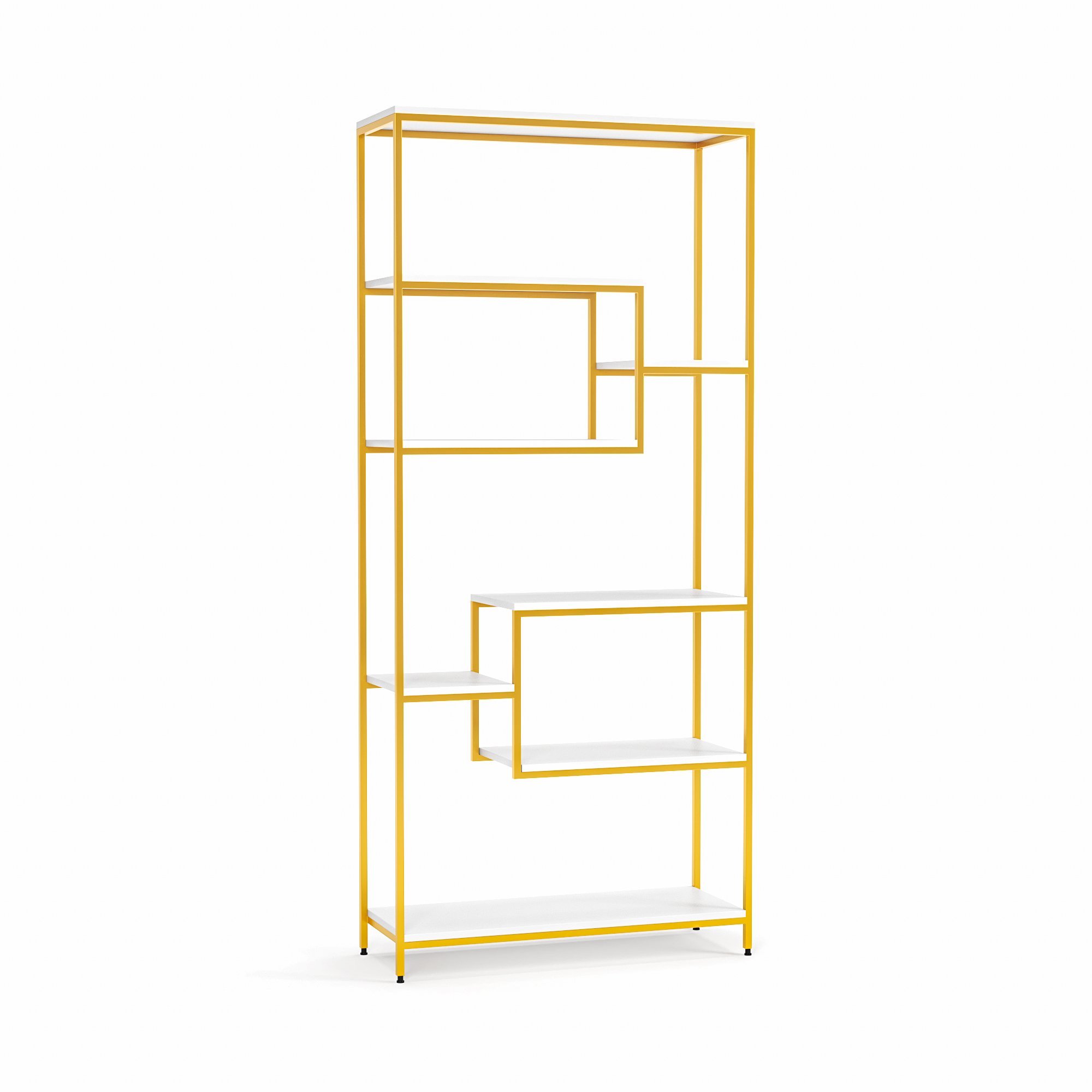 Estante Prateleira Estilo Industrial Organizador 6/4 Níveis Dourado - 3